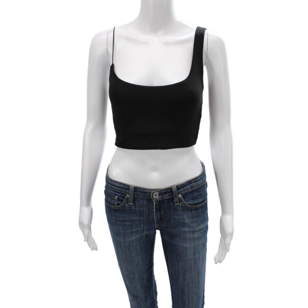 ALIX NYC Women Basic Tank Black Scoop Neck Sleeveless Polyamide Size XS